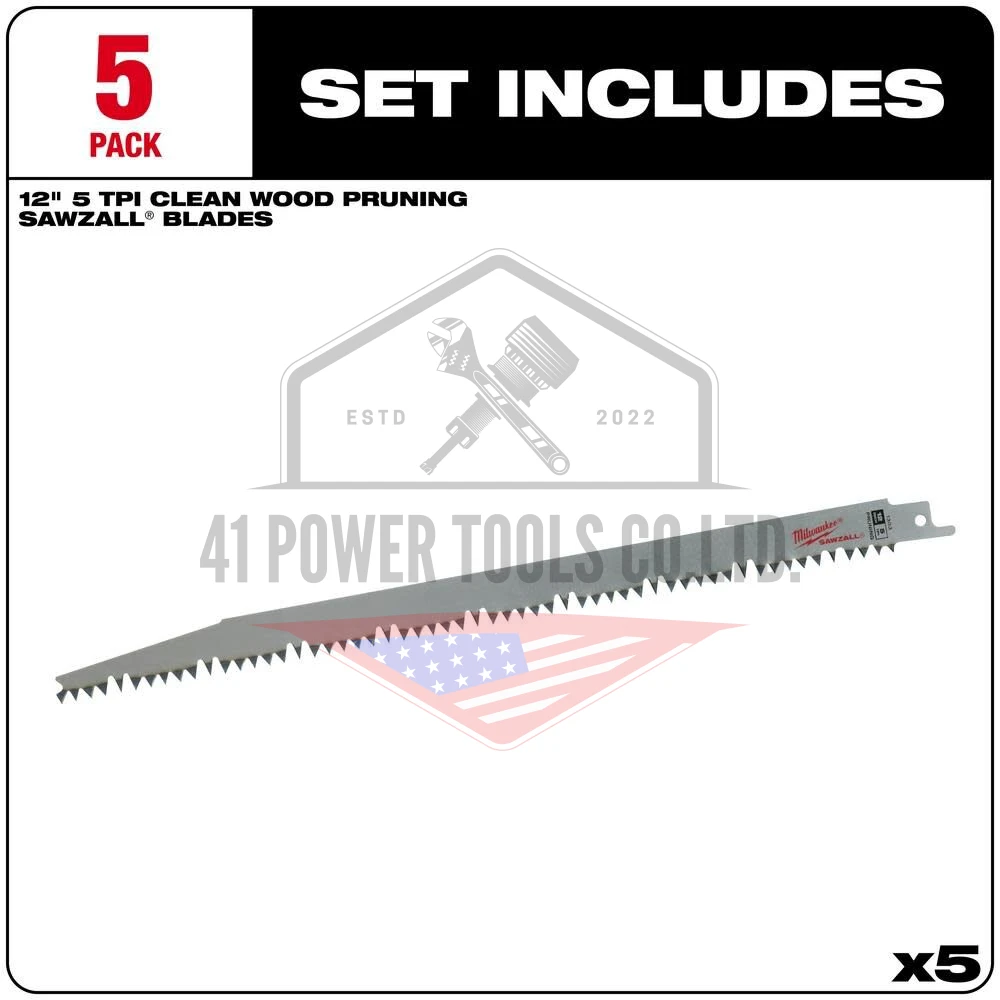 ใบเลื่อยซอว์ซอลตัดแต่ง 12" Pruning 5 TPI (5 ใบ) - Image 7