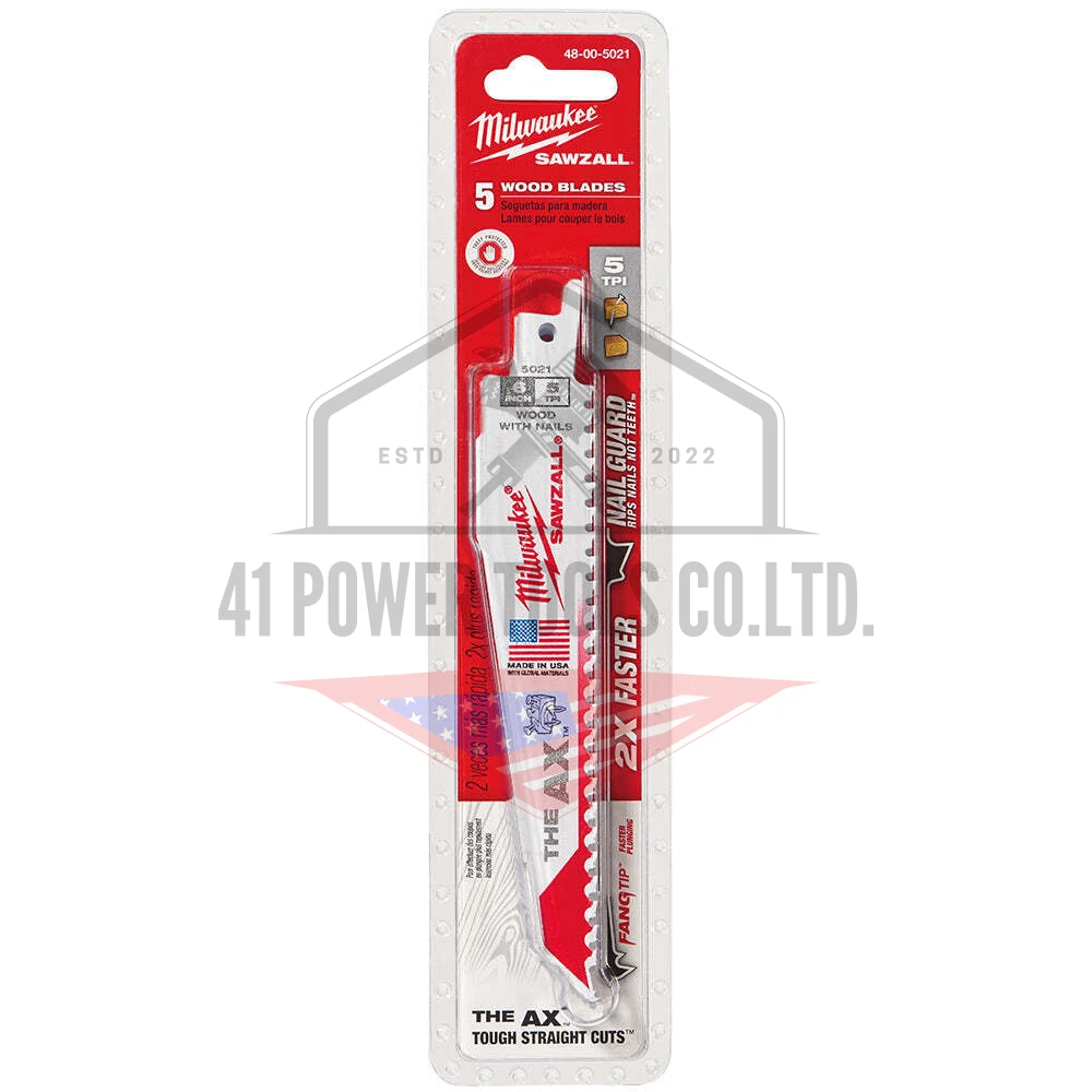 ใบเลื่อยซอว์ซอลตัดไม้ 6" AX 5 TPI (5 ใบ) - Image 6