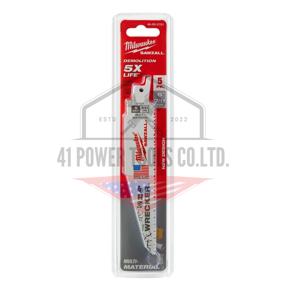 ใบเลื่อยซอว์ซอลตัดอเนกประสงค์ 6" WRECKER 8 TPI (5 ใบ) - Image 4