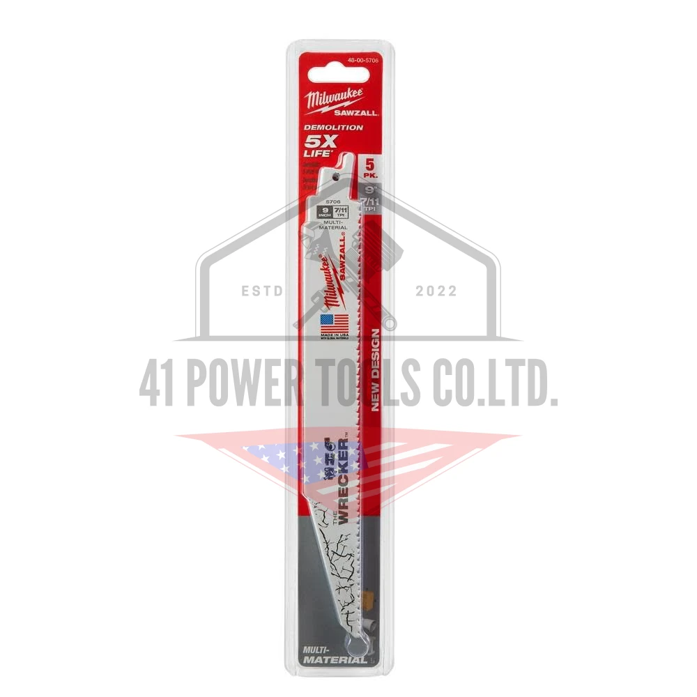 ใบเลื่อยซอว์ซอลตัดอเนกประสงค์ 9" WRECKER 8 TPI (5 ใบ) - Image 4