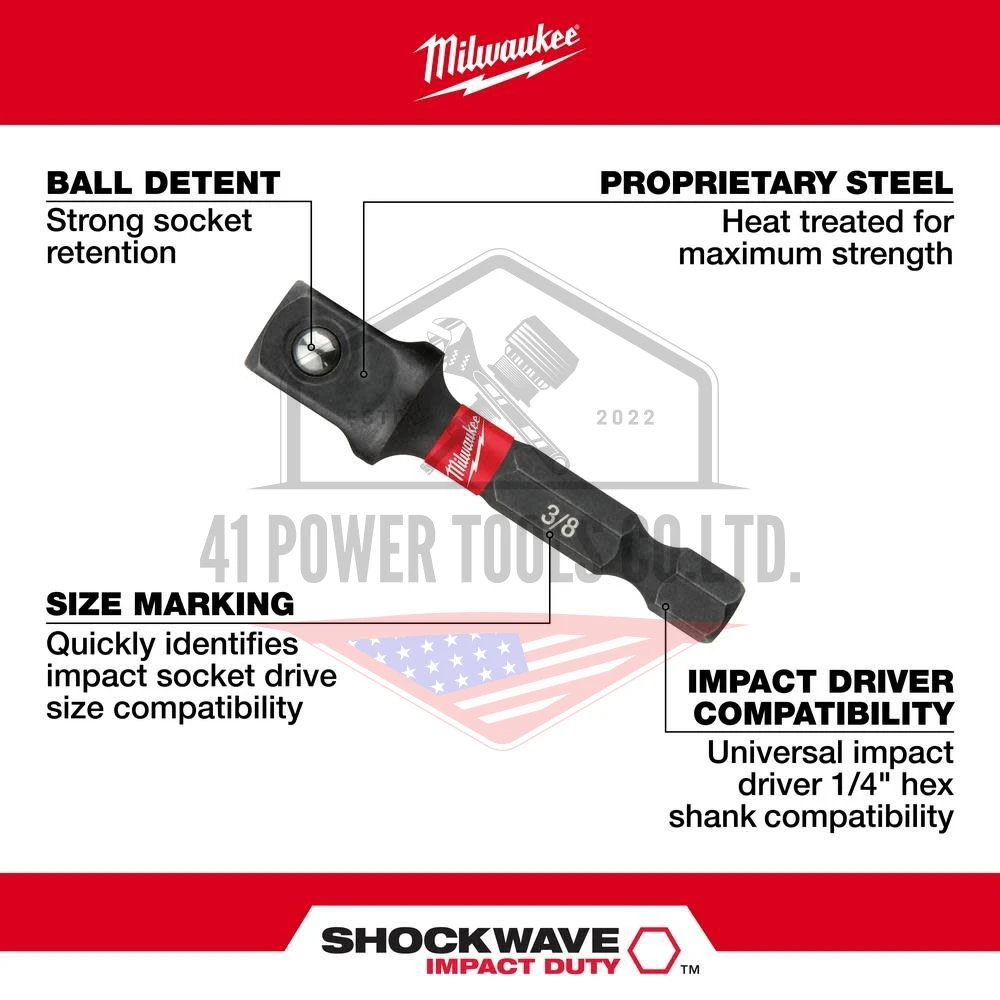ชุดอะแดปเตอร์หัวบล็อก 1/4", 3/8", 1/2" แกนหกเหลี่ยม - Image 3