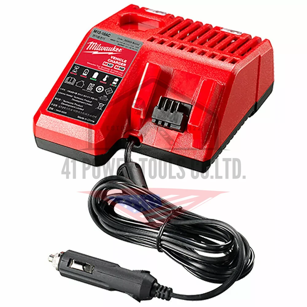 แท่นชาร์จแบตเตอรี่ 12-18 โวลต์ สำหรับชาร์จในรถยนต์ Milwaukee - M12-18AC ASIA