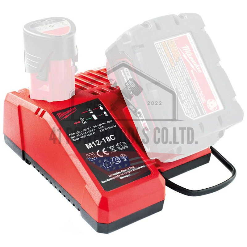 แท่นชาร์จแบตเตอรี่ 12-18 โวลต์ Milwaukee - M12-18C - Image 2
