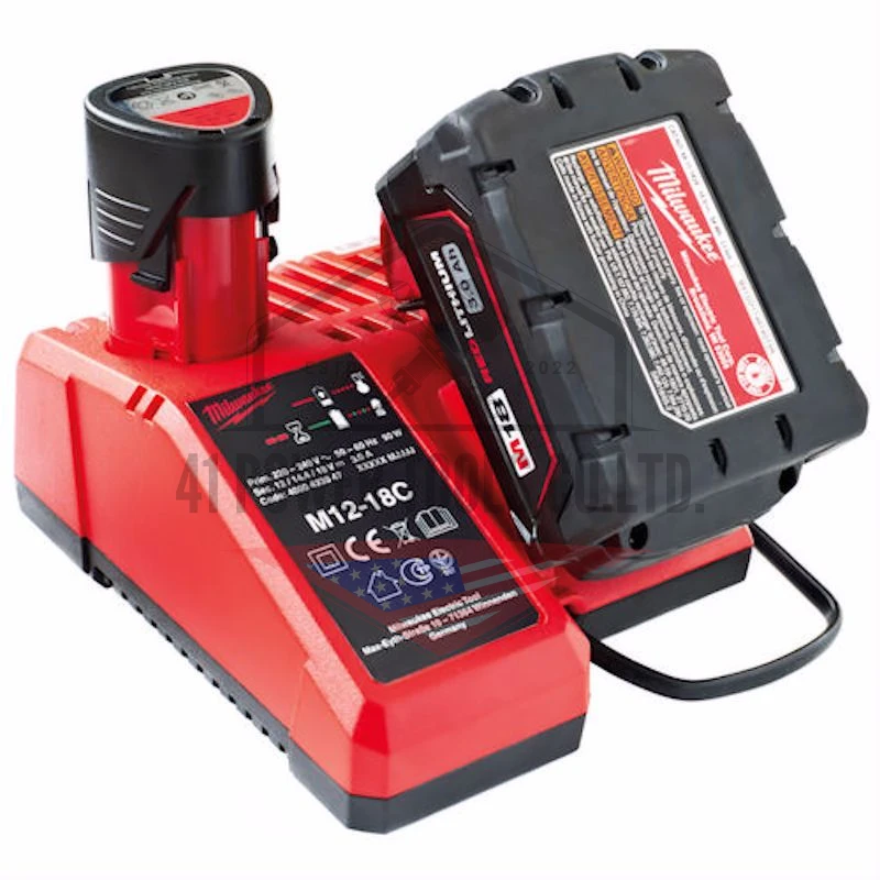 แท่นชาร์จแบตเตอรี่ 12-18 โวลต์ Milwaukee - M12-18C - Image 3