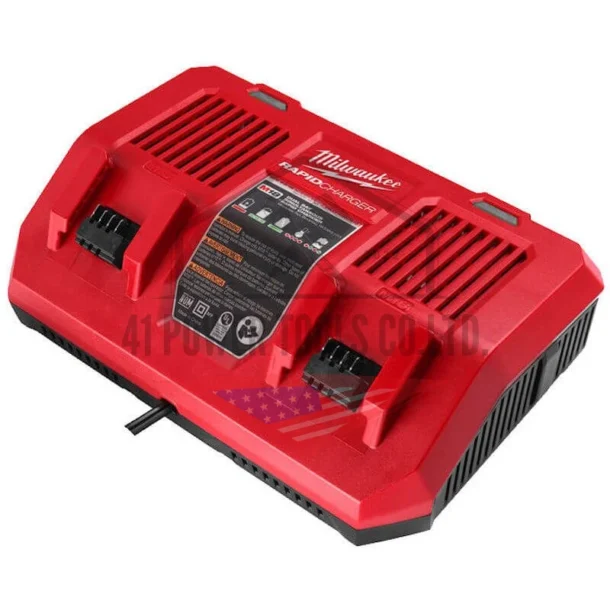 แท่นชาร์จแบตเตอรี่ 18 โวลต์ แบบชาร์จเร็ว 2 ช่อง Milwaukee -  M18 DFC