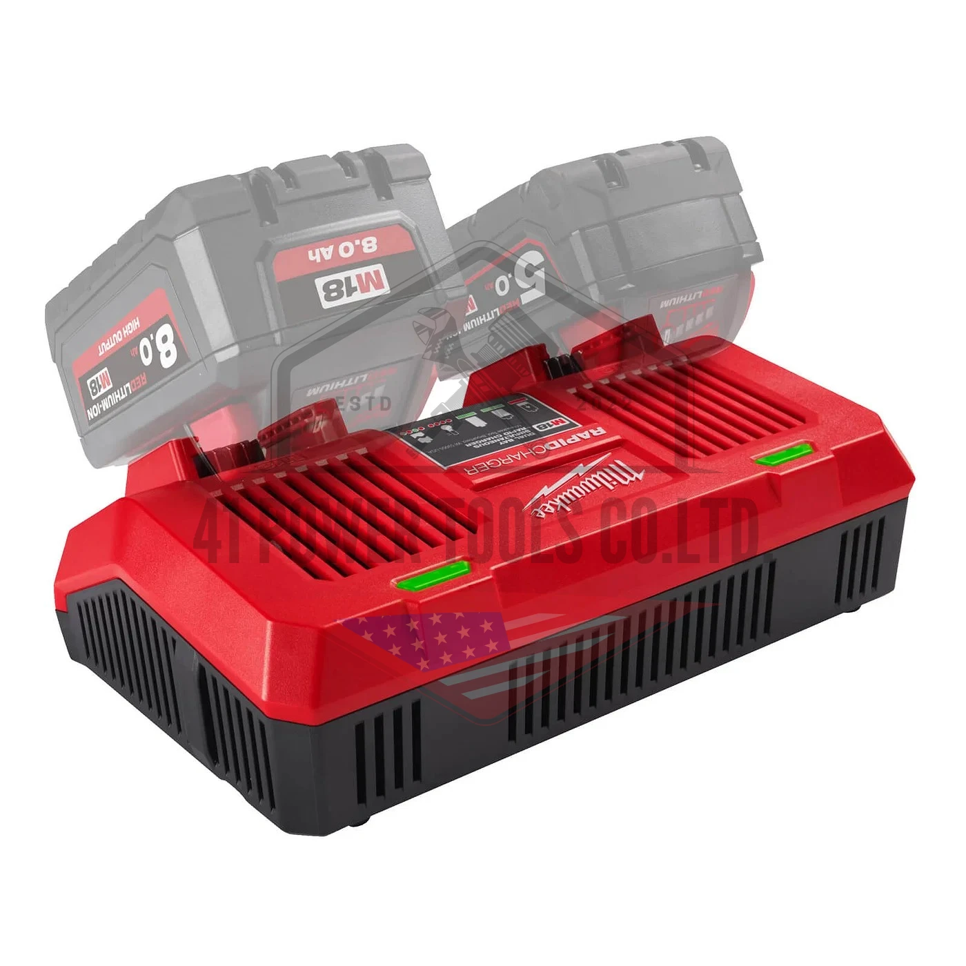แท่นชาร์จแบตเตอรี่ 18 โวลต์ แบบชาร์จเร็ว 2 ช่อง Milwaukee - M18 DFC - Image 5