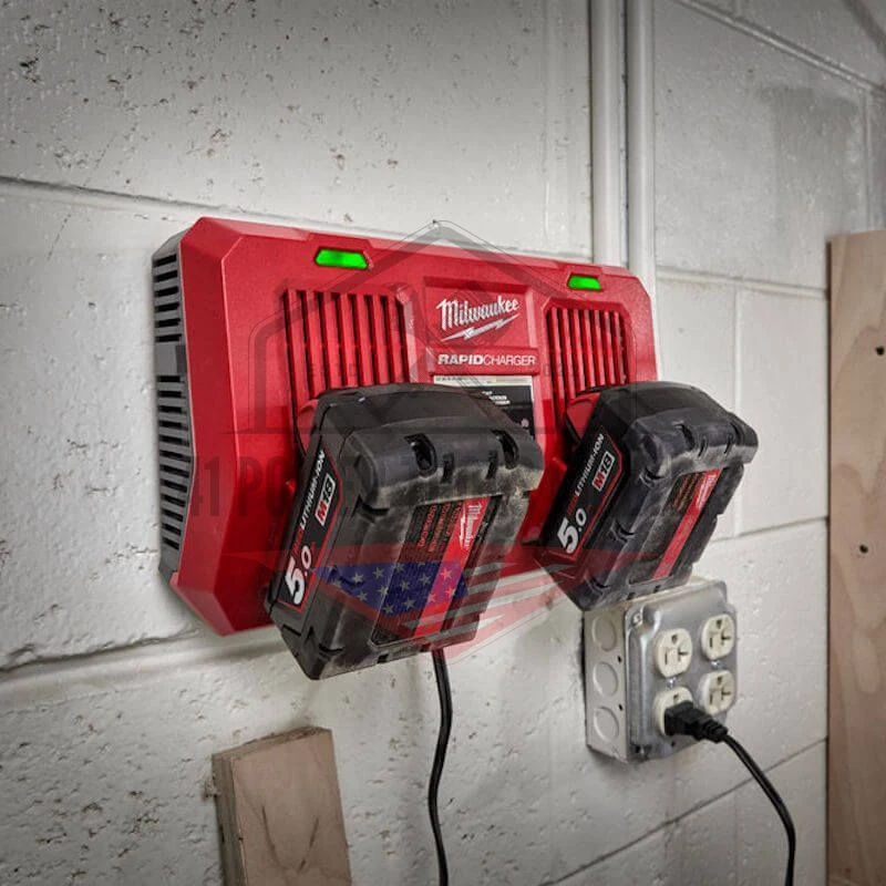 แท่นชาร์จแบตเตอรี่ 18 โวลต์ แบบชาร์จเร็ว 2 ช่อง Milwaukee - M18 DFC - Image 7
