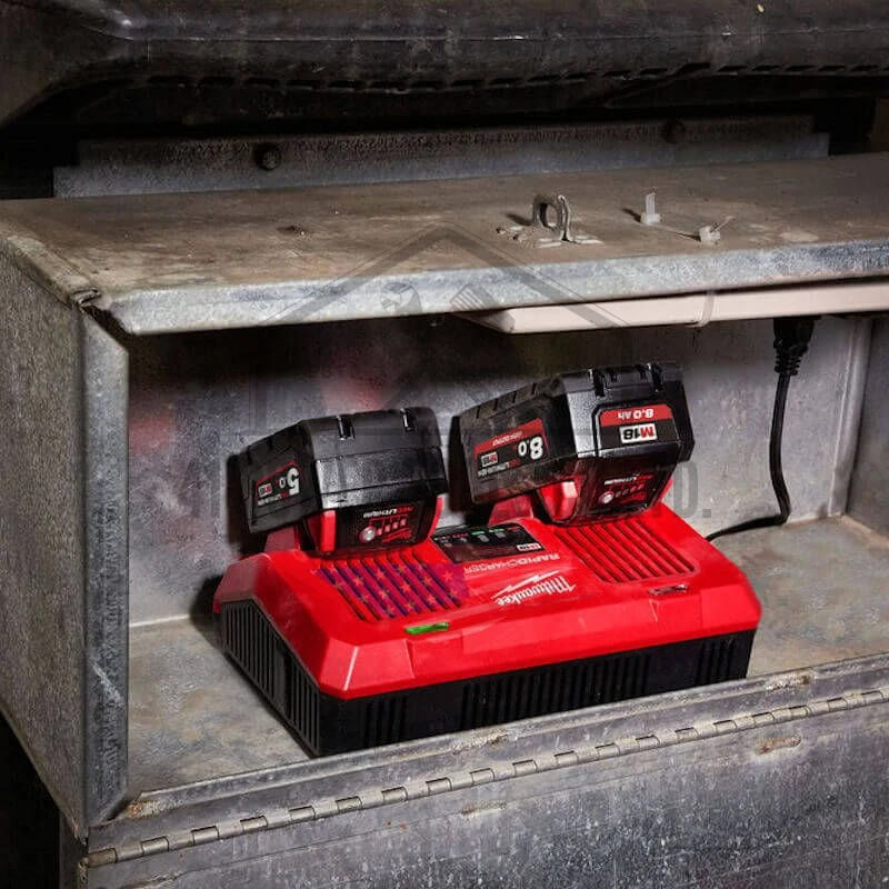 แท่นชาร์จแบตเตอรี่ 18 โวลต์ แบบชาร์จเร็ว 2 ช่อง Milwaukee - M18 DFC - Image 9