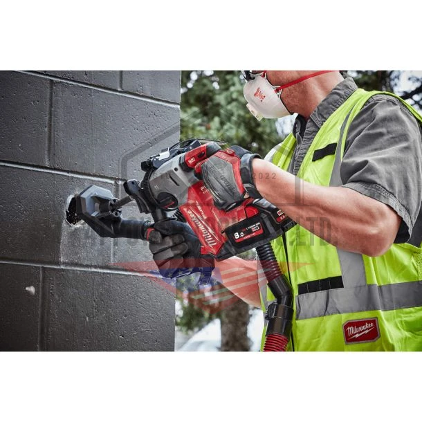 M18 FUEL™ สว่านโรตารี่ไร้สาย 26 มม. SDS PLUS 3 ระบบ (เครื่องเปล่า) Milwaukee - M18 FHX-0X0 - Image 6