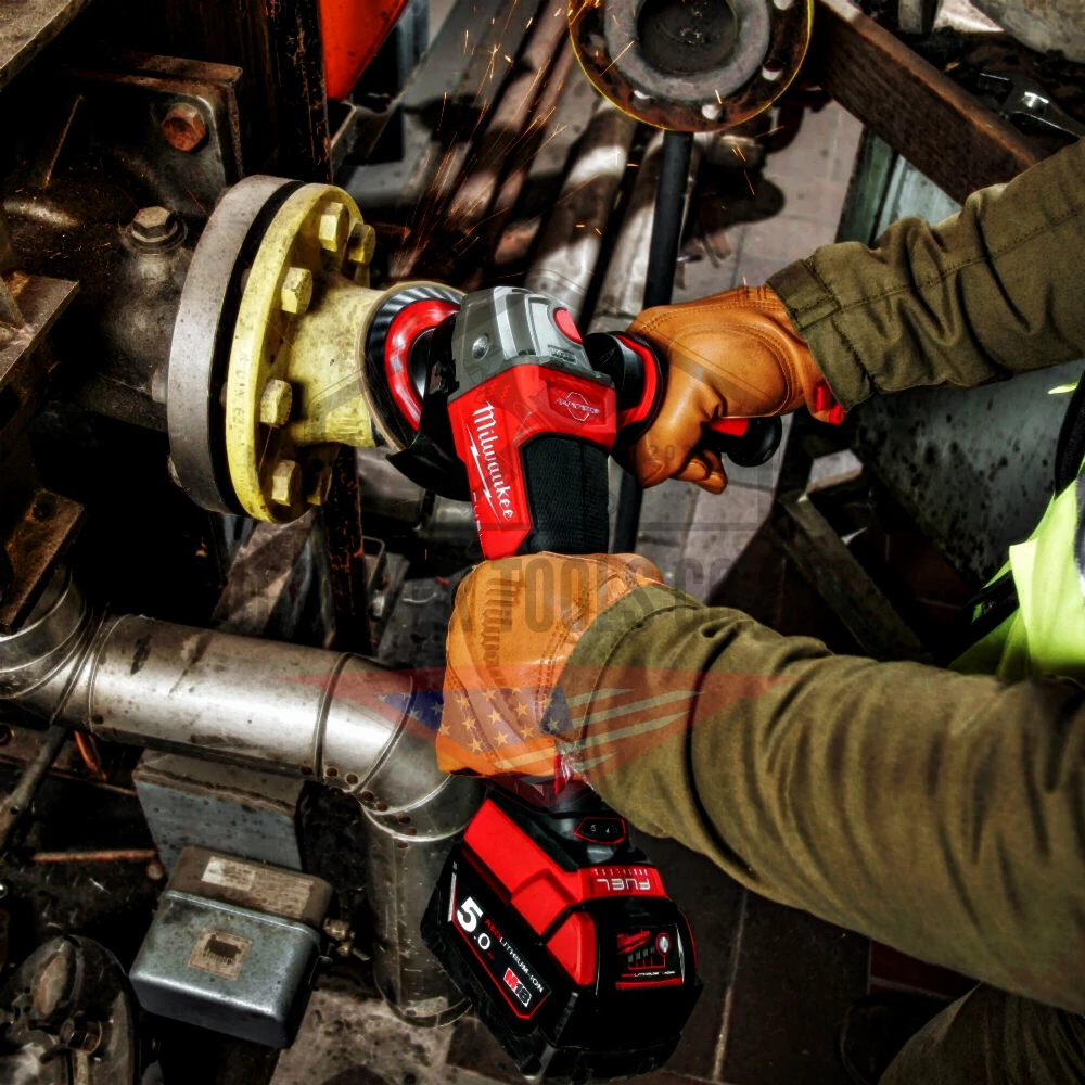 M18 FUEL™ เครื่องเจียรไร้สาย 4" ปรับความเร็วรอบได้ ระบบเบรค (เครื่องเปล่า) Milwaukee - M18 FSAGV100XB-0X0 - Image 2