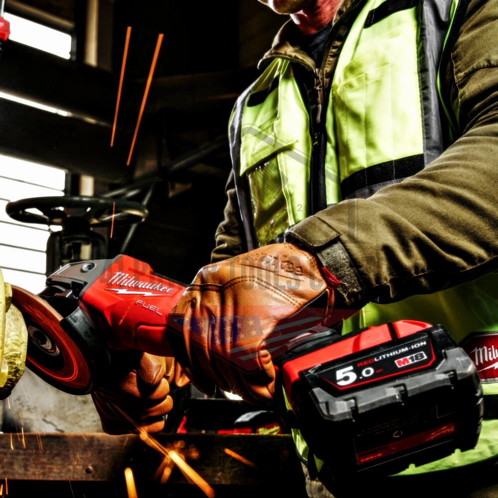 M18 FUEL™ เครื่องเจียรไร้สาย 4" ปรับความเร็วรอบได้ ระบบเบรค (เครื่องเปล่า) Milwaukee - M18 FSAGV100XB-0X0 - Image 5
