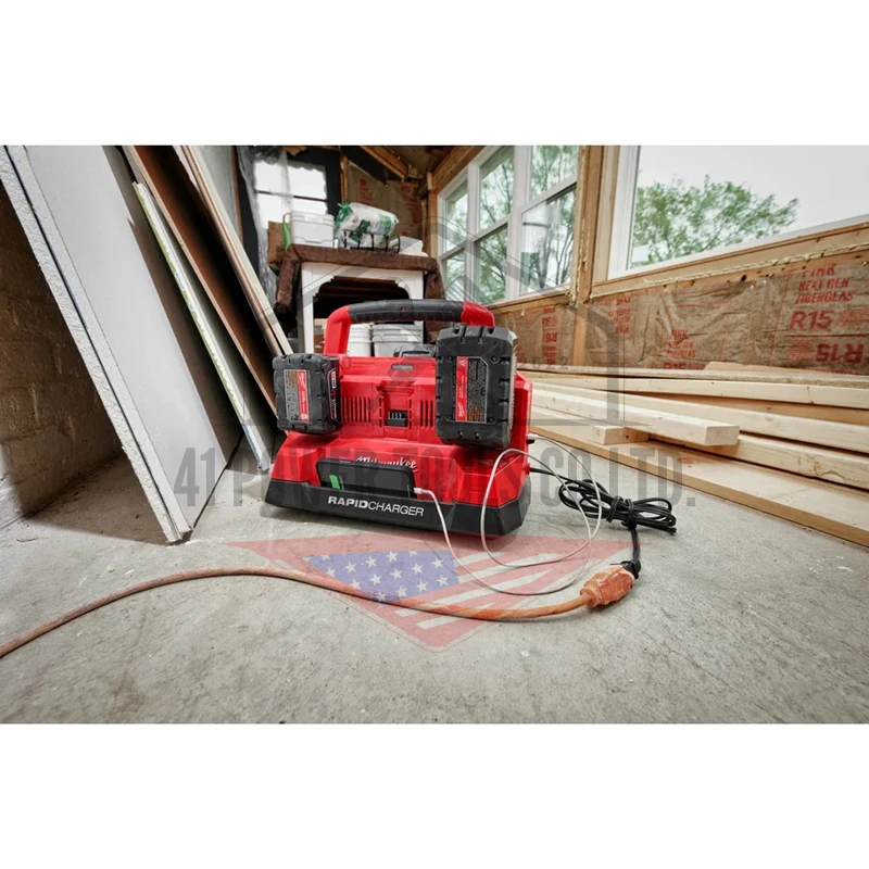 M18™ PACKOUT™ แท่นชาร์จแบตเตอรี่ 18 โวลต์ แบบชาร์จเร็ว 6 ช่อง Milwaukee - M18 PC6 - Image 5