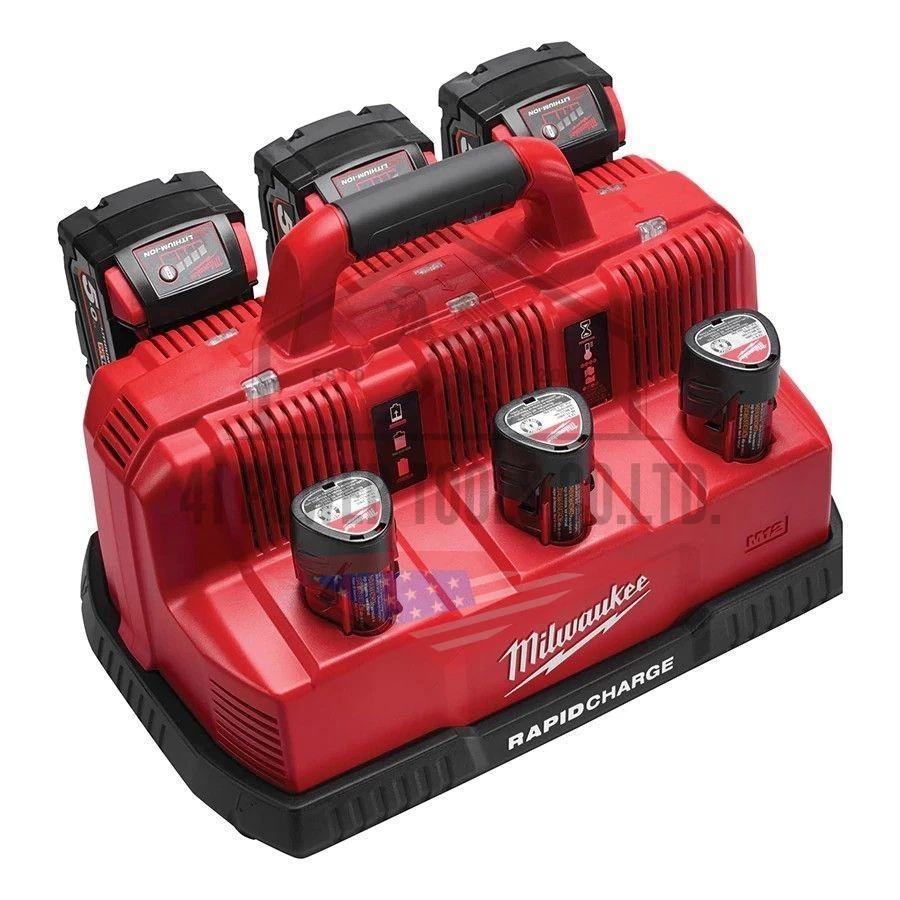 แท่นชาร์จแบตเตอรี่ 12-18 โวลต์ แบบชาร์จเร็ว 6 ช่อง Milwaukee - M12-18C3 - Image 7