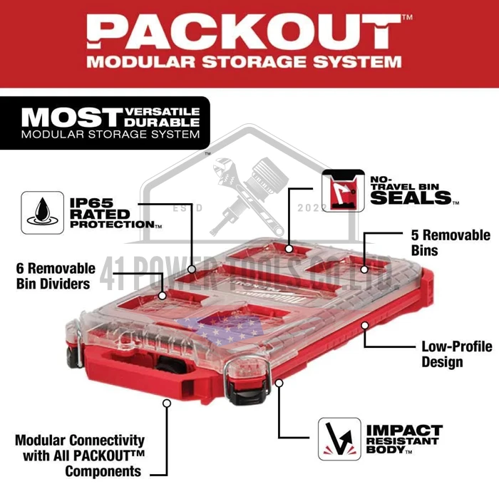 กล่องอุปกรณ์ช่าง PACKOUT™ Low Profile Compact Organizer - Image 8