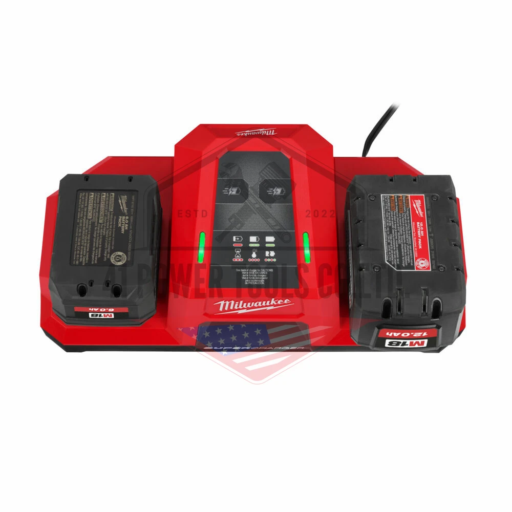 M18 แท่นชาร์จแบตเตอรี่ แบบซูเปอร์ชาร์จ 2 ช่อง Milwaukee - M18 DBSC SA